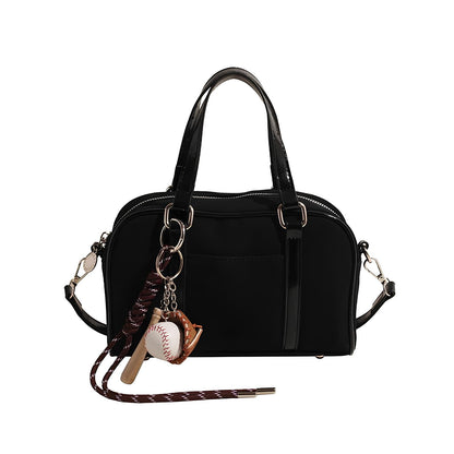 MOLY - Bolso en ante con bandolera - Negro - CARMEN VELVET