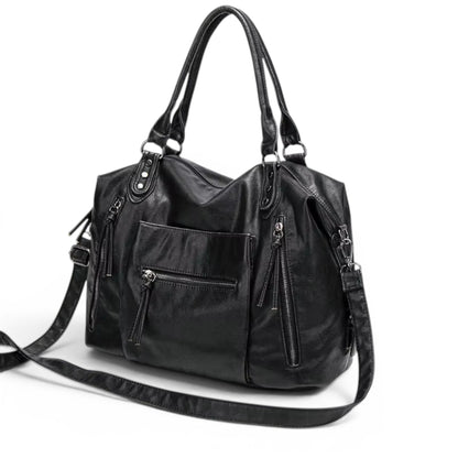 QARYA - Bolso para el Día a Día de cuero multibolsillos - CARMEN VELVET