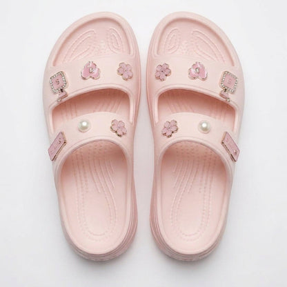 Lorena - Sandalias de Plataforma con Pines Decorativos