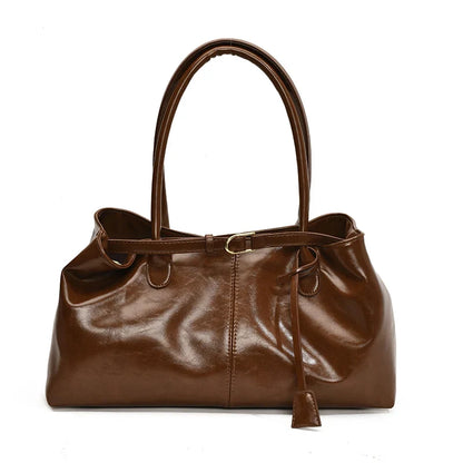 CATHY - Bolso de lujo en cuero - Marrón - CARMEN VELVET