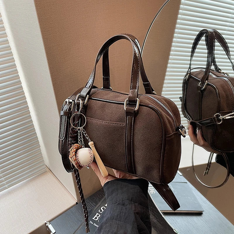 MOLY - Bolso en ante con bandolera - CARMEN VELVET
