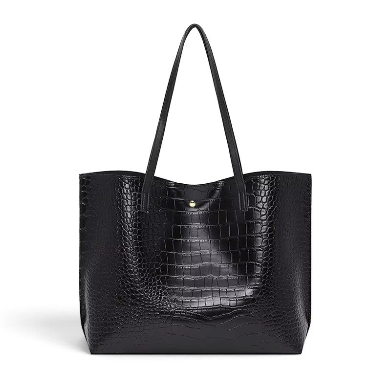 LARA - Bolso para el Día a Día de cuero granulado - Negro - CARMEN VELVET
