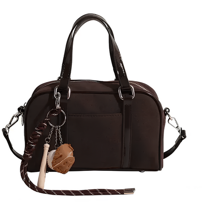 MOLY - Bolso en ante con bandolera - Café - CARMEN VELVET