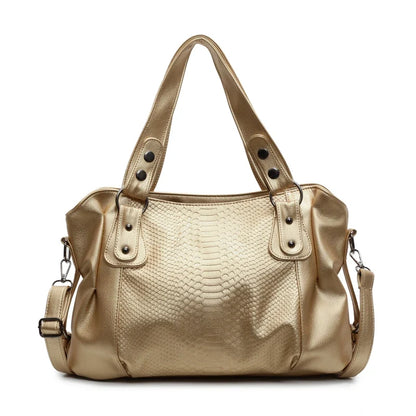 RUBI - Bolso para el Día a Día de lujo en cuero texturizado - Dorado - CARMEN VELVET