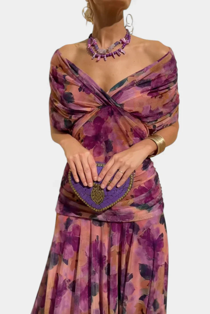 Azure - Vestido floral de elegancia ligera