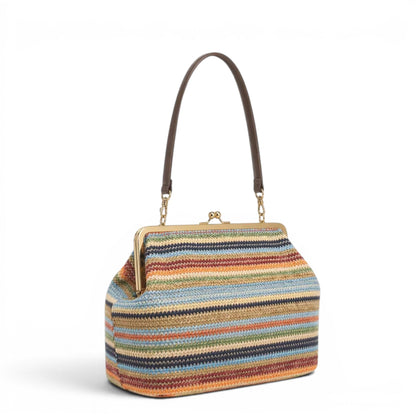 Soléane - Bolso Grande de mujer paja trenzada elegante - CARMEN VELVET
