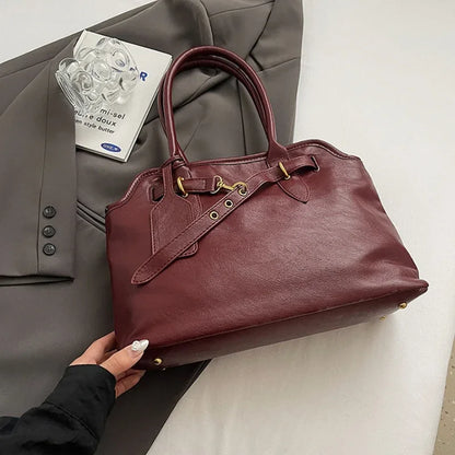 MALYA - Bolso Grande en cuero liso - CARMEN VELVET