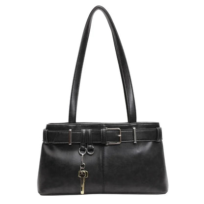 EMILIA - Bolso en cuero elegante con bandolera - Negro - CARMEN VELVET