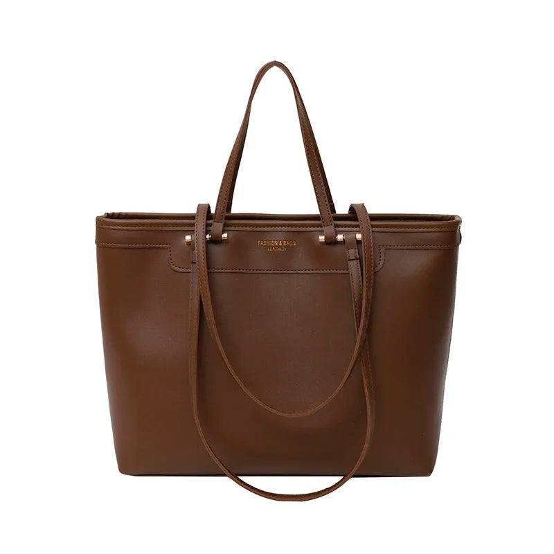 VIVI - Bolso Grande para el Día a Día en cuero vegano - Café - CARMEN VELVET