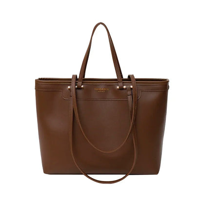 VIVI - Bolso Grande para el Día a Día en cuero vegano - Café - CARMEN VELVET