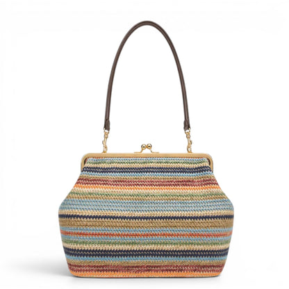 Soléane - Bolso Grande de mujer paja trenzada elegante - Multicolor - CARMEN VELVET