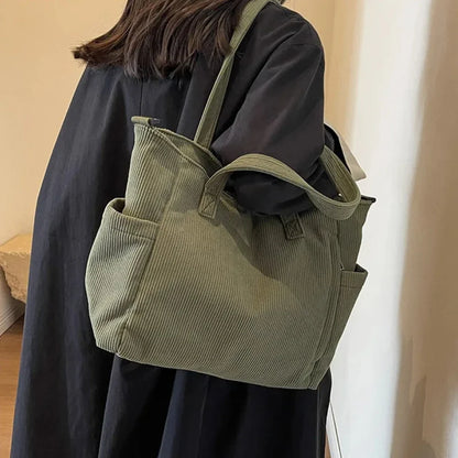 WILLA - Bolso Grande de día a día en pana - CARMEN VELVET