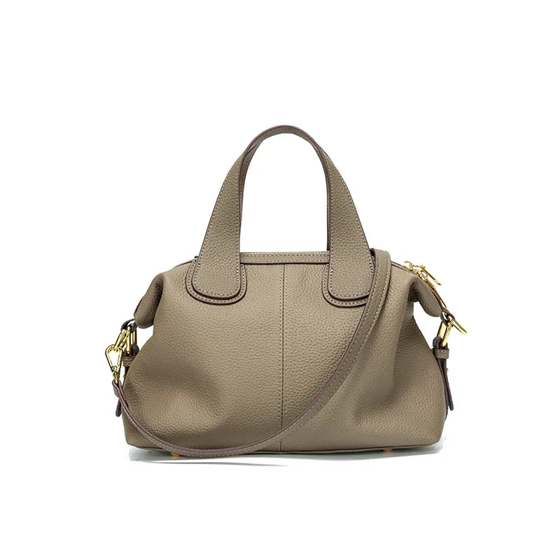 NELLY - Bolso Pequeño en cuero liso - Beige - CARMEN VELVET