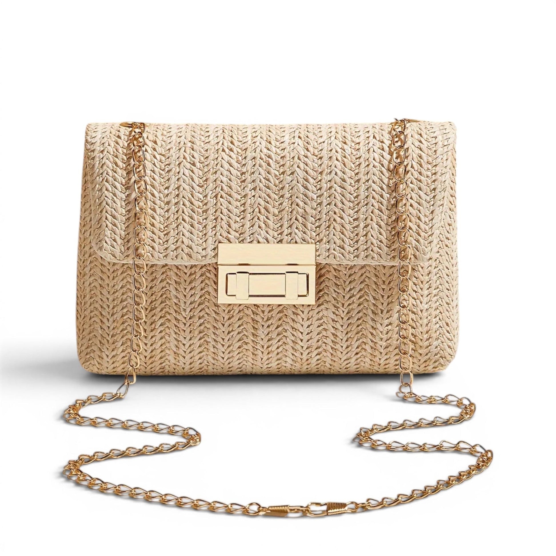 Linéa - Bolso Pequeño de mujer en paja Chic - Beige - CARMEN VELVET