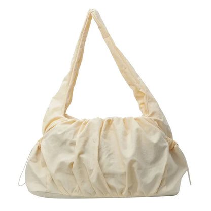 OPHELIA - Bolso en tejido con cierre de cremallera - Beige - CARMEN VELVET