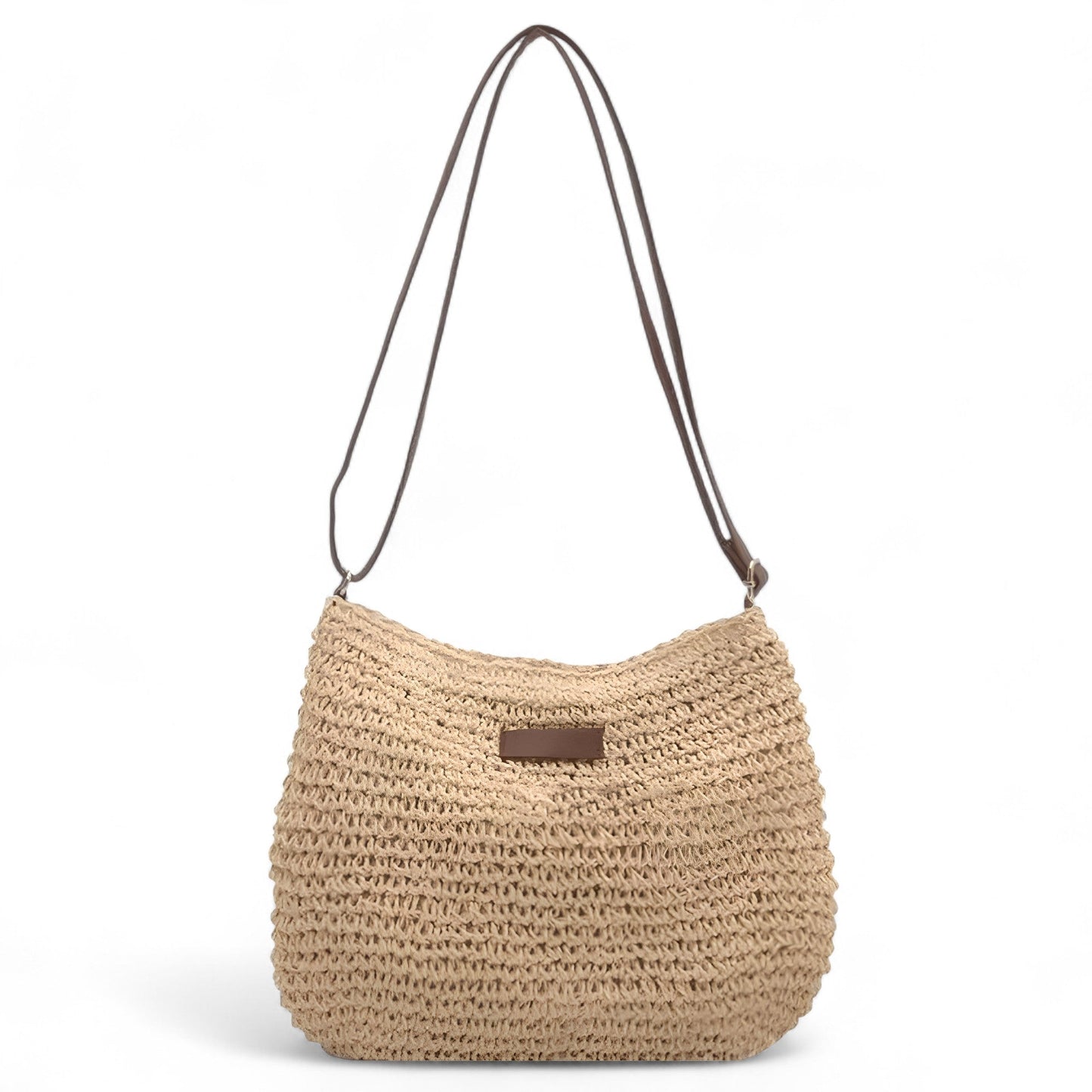 ESTHER - Bolso trenzado con bandolera - Beige - CARMEN VELVET