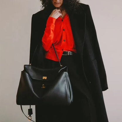 KELLY - Bolso en cuero liso refinado - CARMEN VELVET