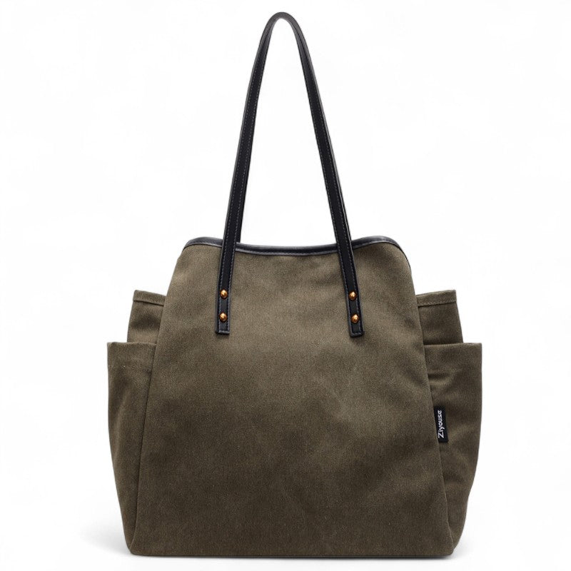 TITA - Bolso Grande en tejido - Verde - CARMEN VELVET