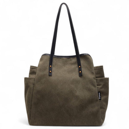 TITA - Bolso Grande en tejido - Verde - CARMEN VELVET