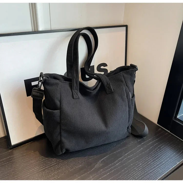 WILLA - Bolso Grande de día a día en pana - CARMEN VELVET