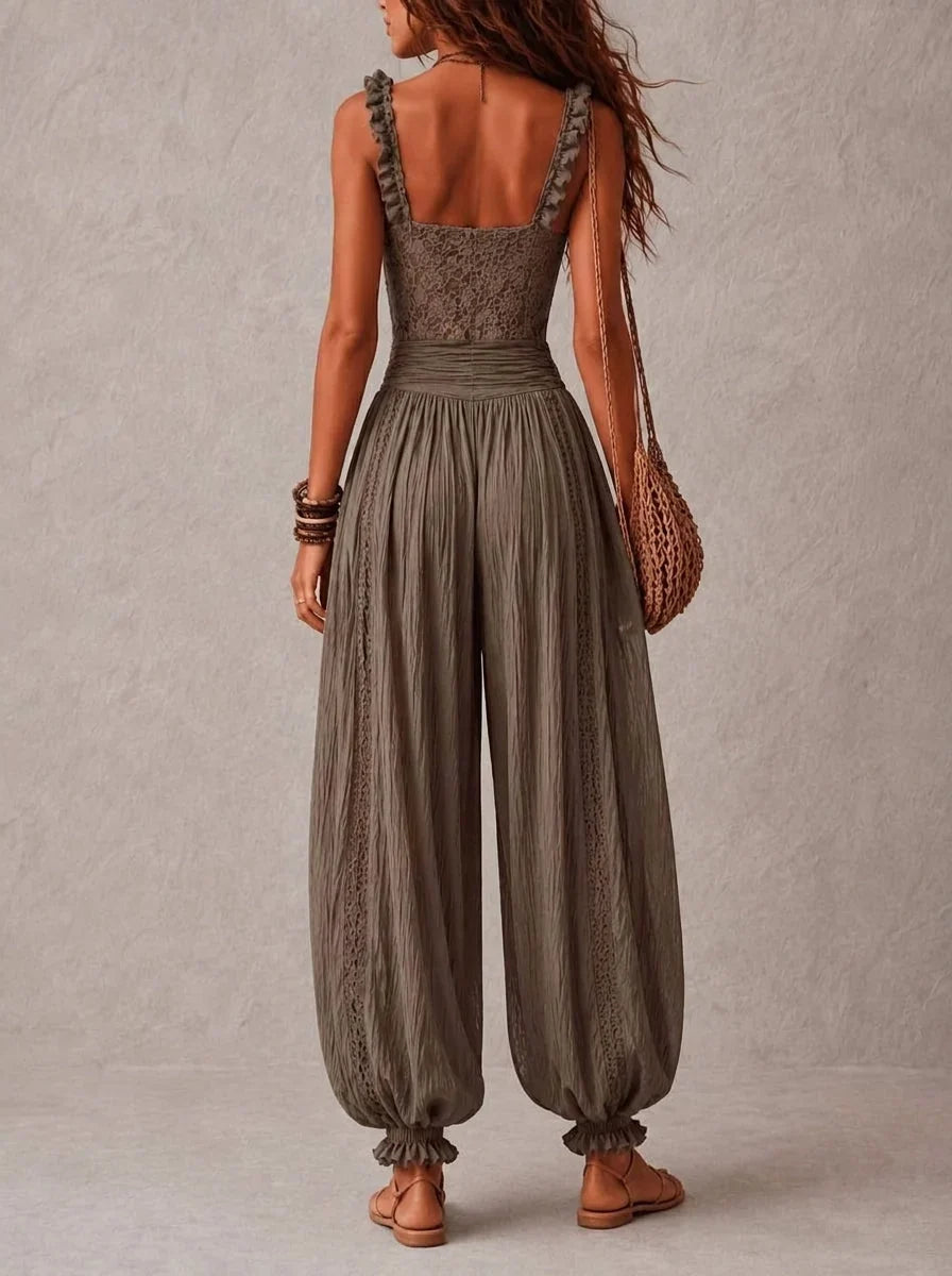 Luisa - Mono bohemio con detalles de encaje