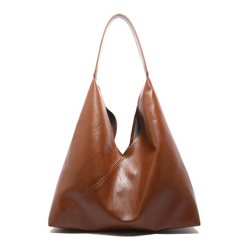 TALIS - Bolso Grande hombro elegante - Marrón - CARMEN VELVET