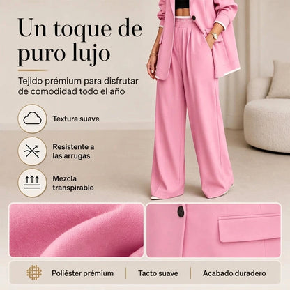 Nadia - Conjunto sastre con blazer y pantalón de línea amplia