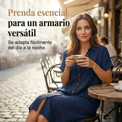 Valeria - Vestido camisero de manga corta