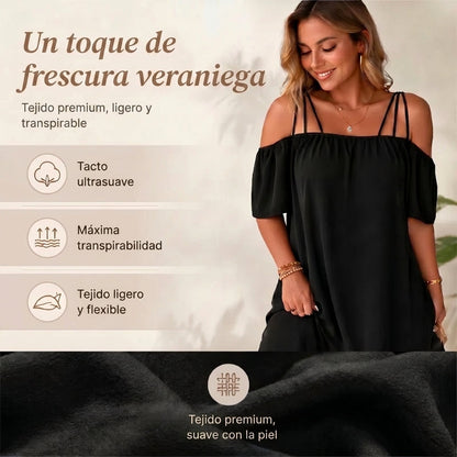Nadia - Vestido de tirantes finos y corte amplio