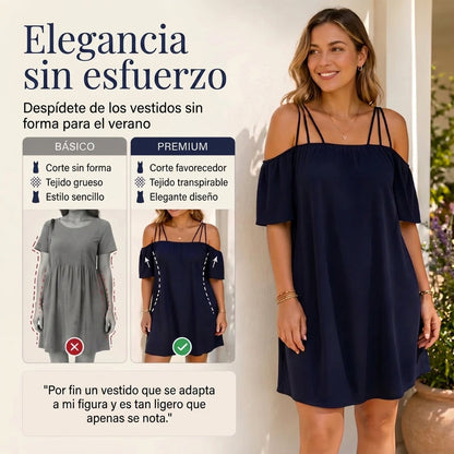 Nadia - Vestido de tirantes finos y corte amplio