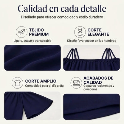 Nadia - Vestido de tirantes finos y corte amplio