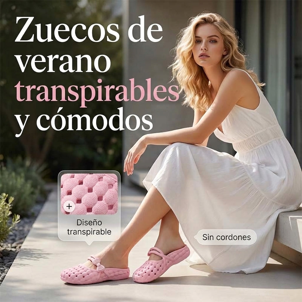 Mariona - Zuecos ligeros y transpirables