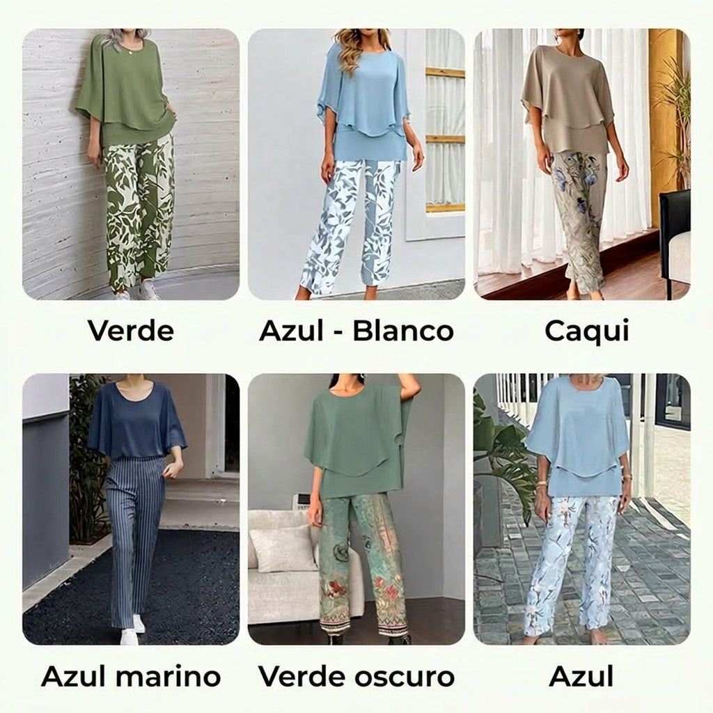 Fin - Conjunto de 2 piezas de estilo diario y cómodo