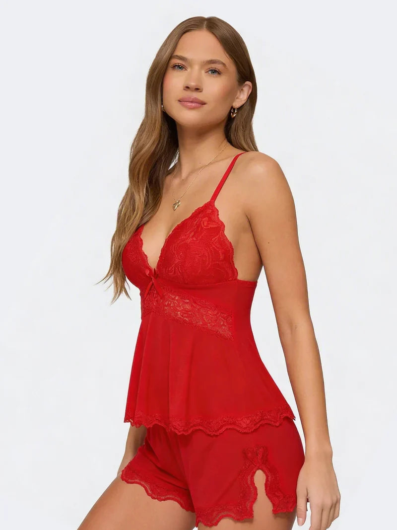 Elvira - Conjunto de encaje delicado y favorecedor