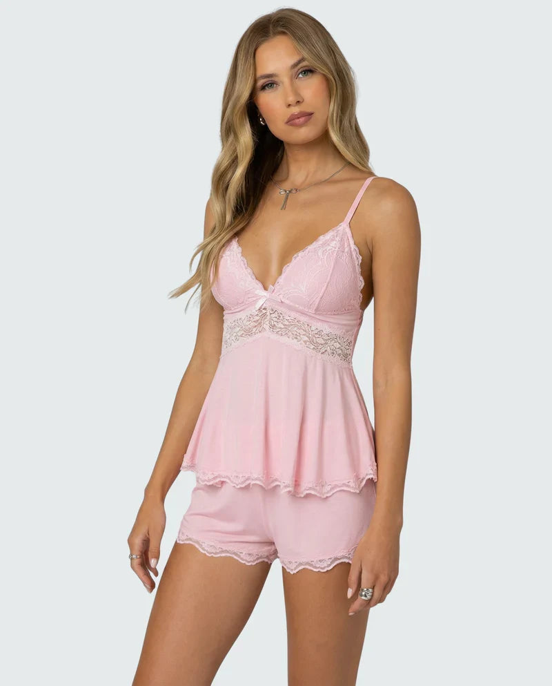 Elvira - Conjunto de encaje delicado y favorecedor