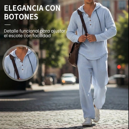 Winston - Conjunto de sudadera con capucha y pantalón de corte relajado