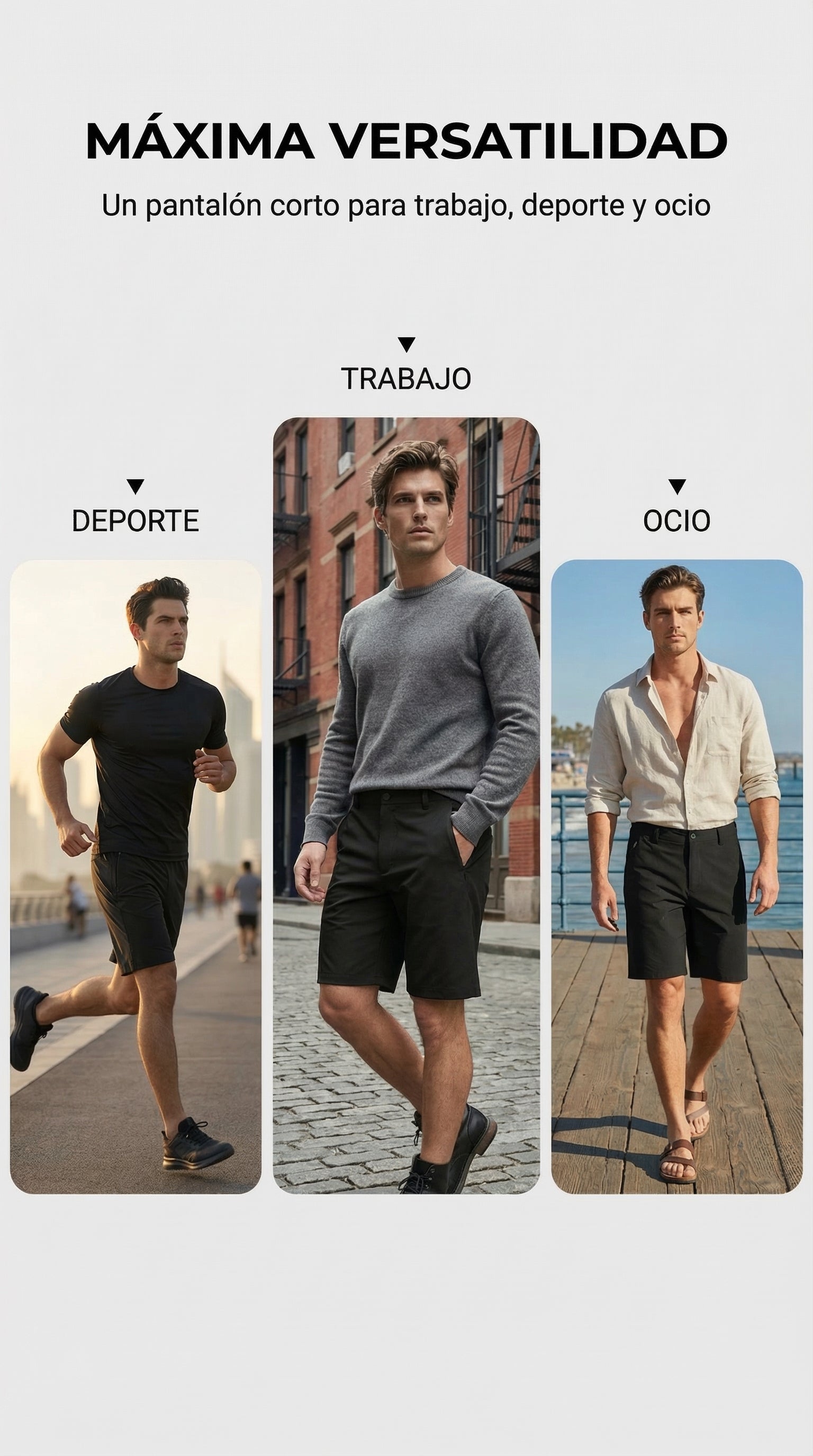 Nico - Pantalones cortos de golf elásticos