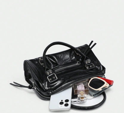 MAELYS - Bolso cuero de tendencia Vintage - CARMEN VELVET