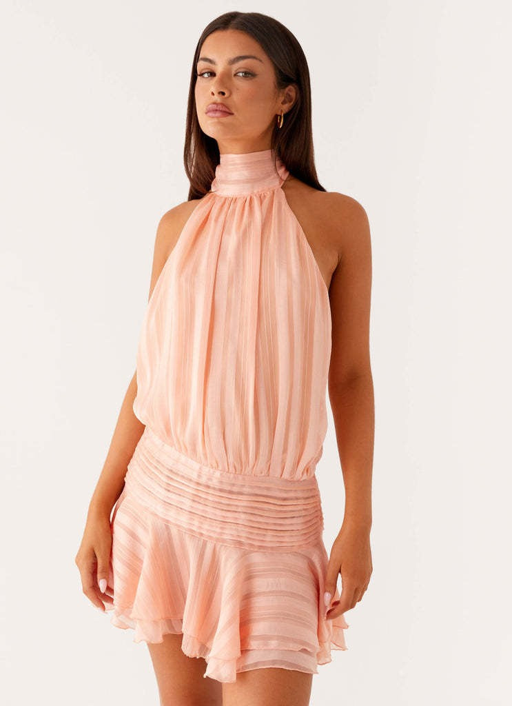Valeria - Mini vestido de estilo diario con escote halter
