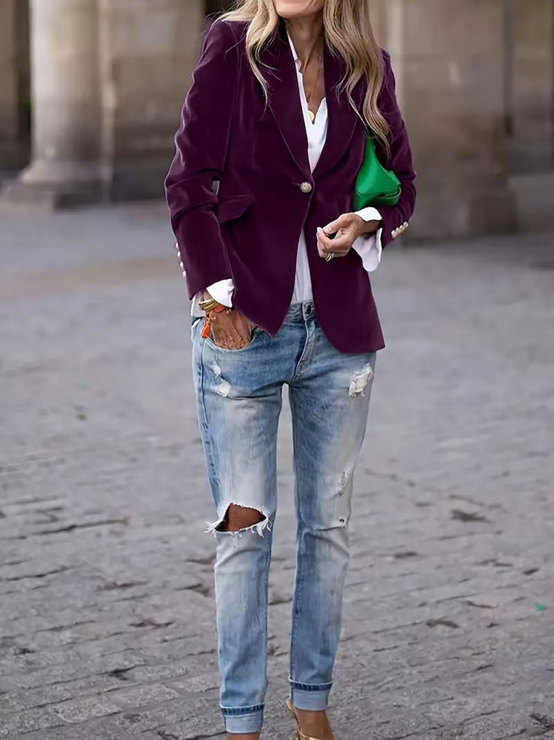 Noa - Blazer elegante de terciopelo