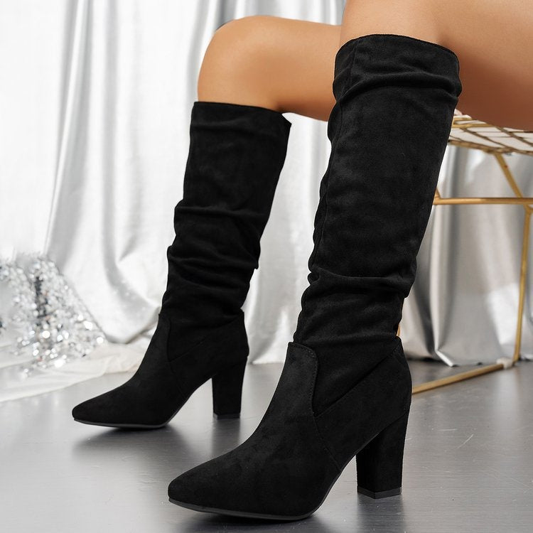 Alicia - Botas altas elegantes con tacón