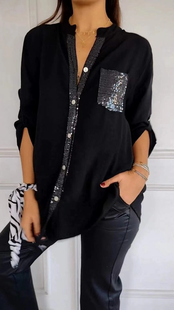 Kiara - Camisa con lentejuelas