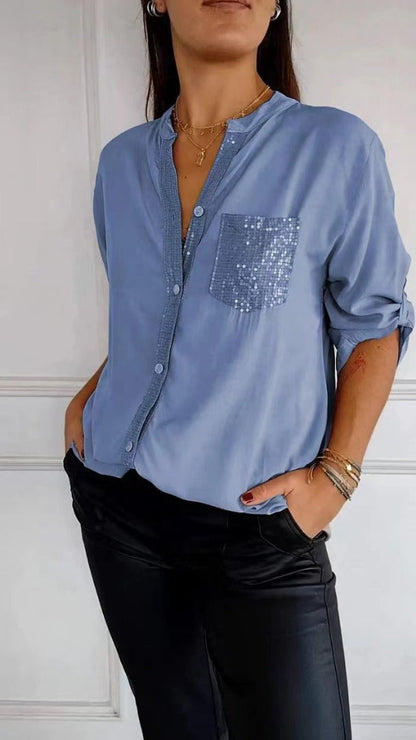 Kiara - Camisa con lentejuelas
