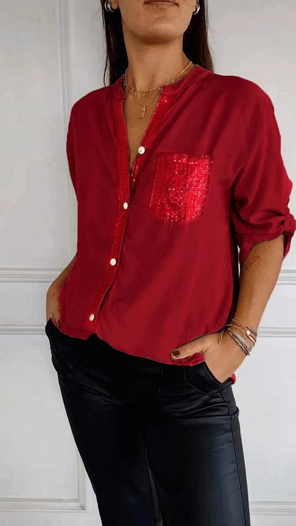Kiara - Camisa con lentejuelas