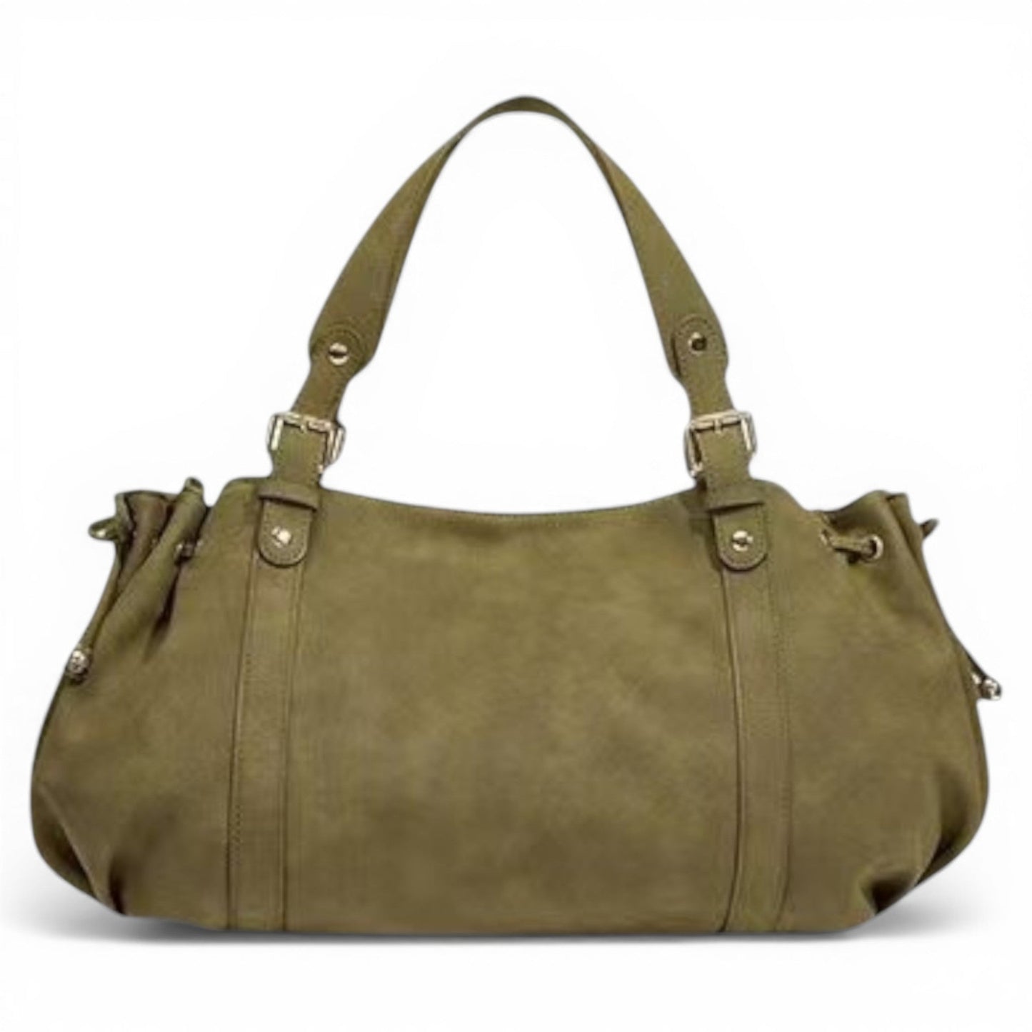 NWAE - Bolso Grande de Ante - Verde - CARMEN VELVET