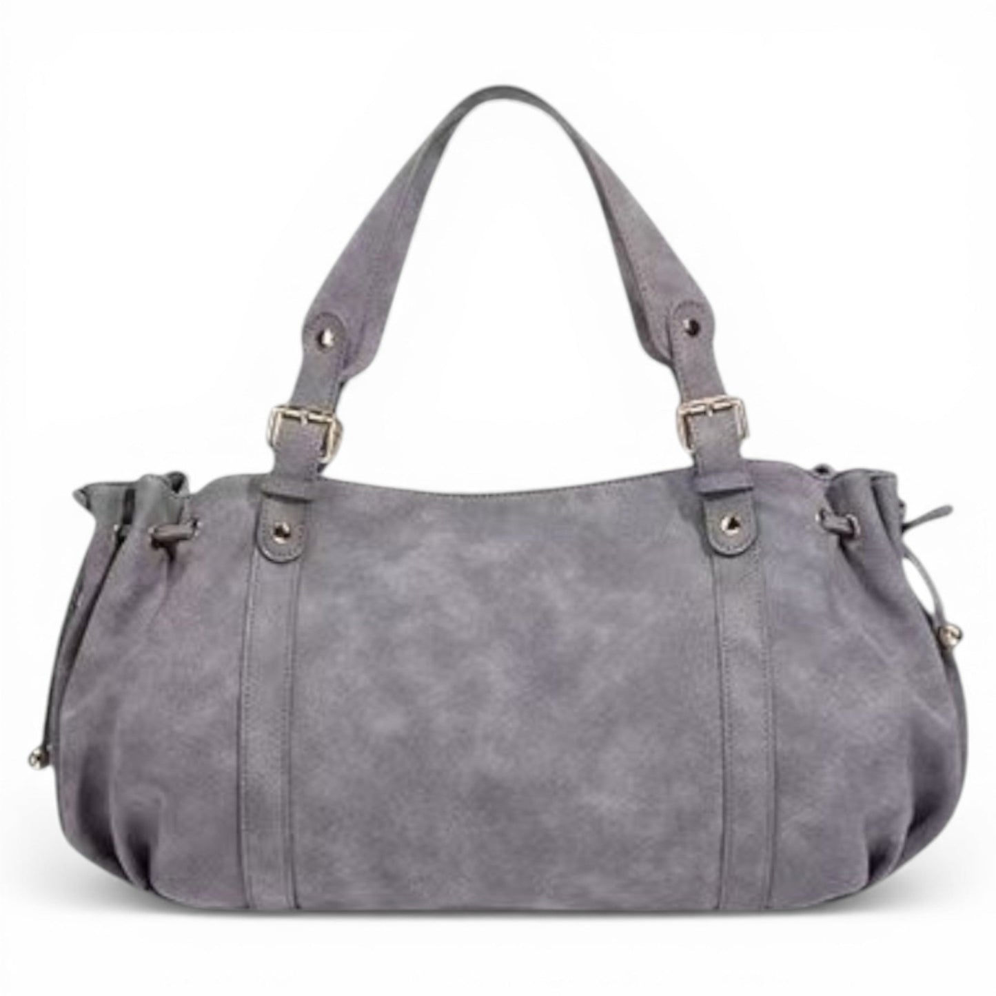NWAE - Bolso Grande de Ante - Gris - CARMEN VELVET