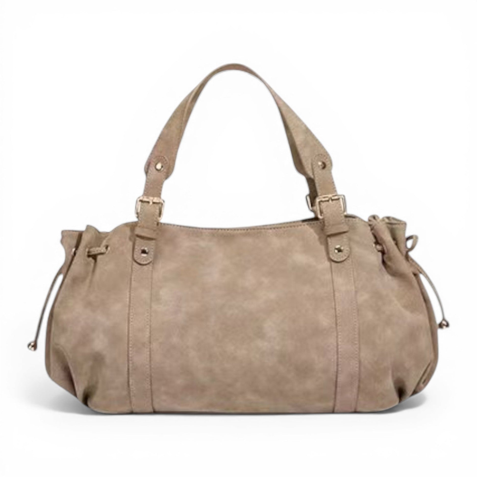 NWAE - Bolso Grande de Ante - Beige - CARMEN VELVET