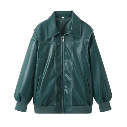 Iria - Chaqueta urbana efecto piel oversize