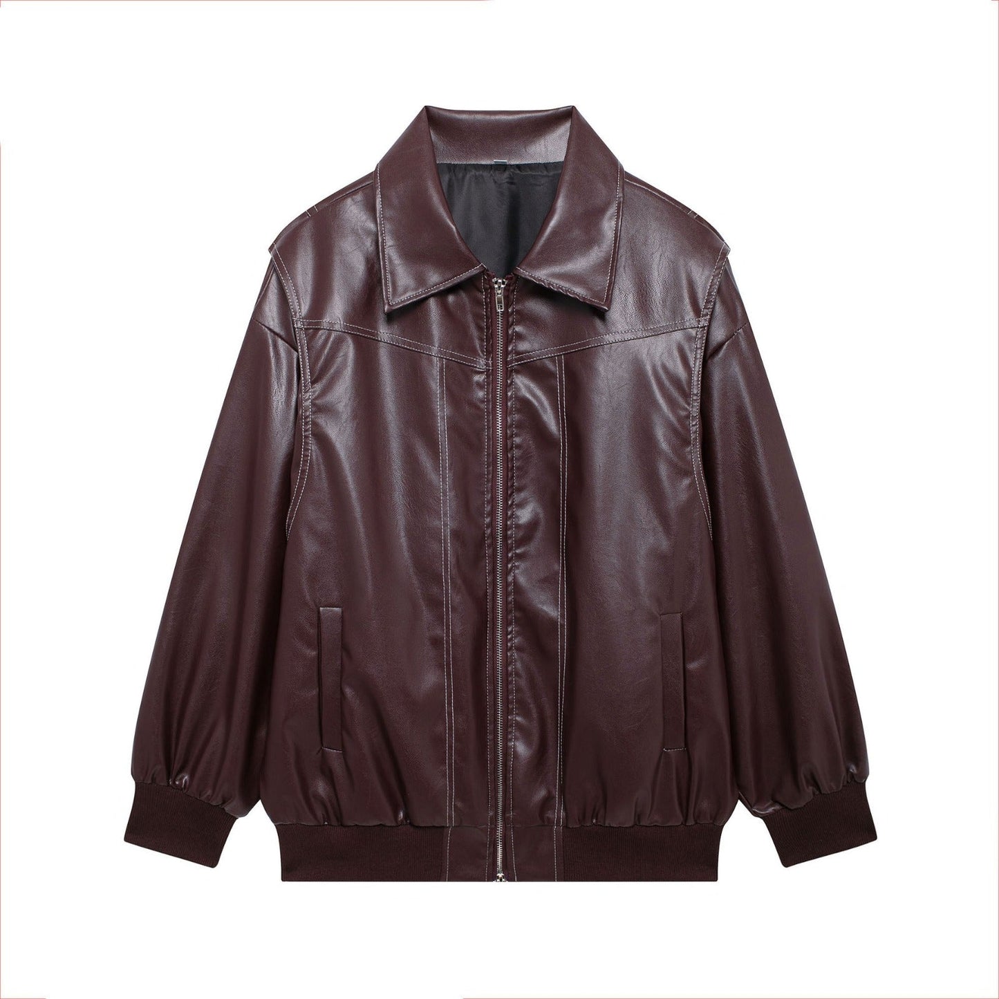 Iria - Chaqueta urbana efecto piel oversize