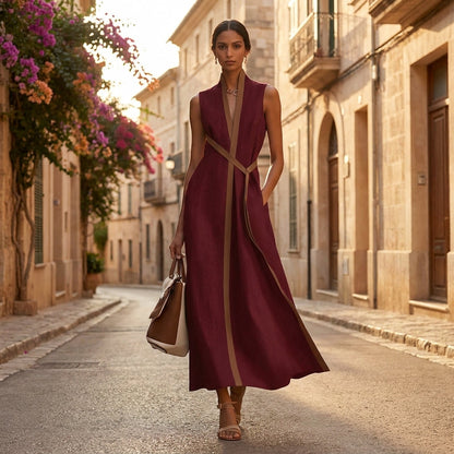 Lumira - Vestido largo cruzado elegante